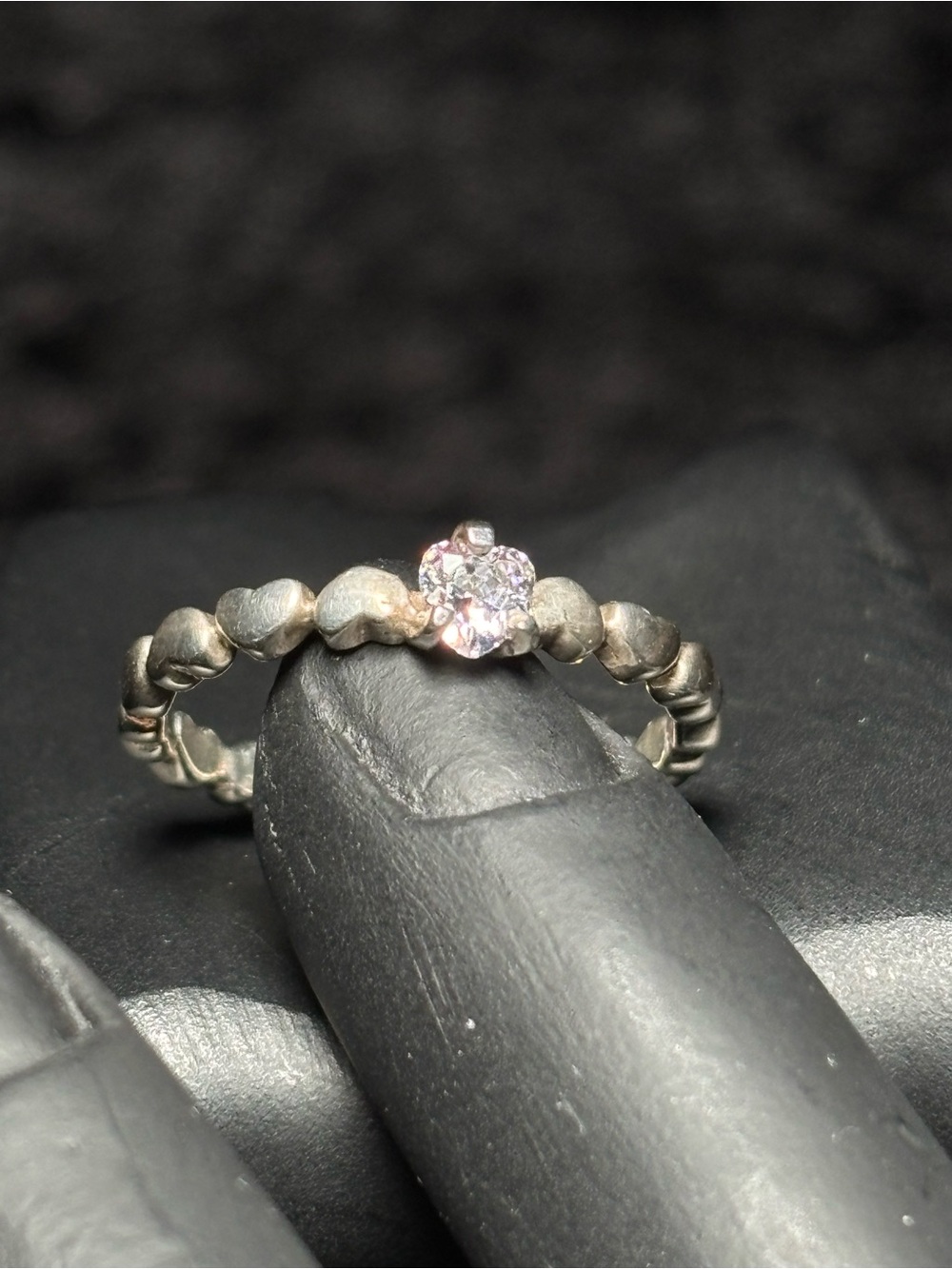 NEW 925 Sterling Silver Heart CZ Promise Ring Sz 8.5